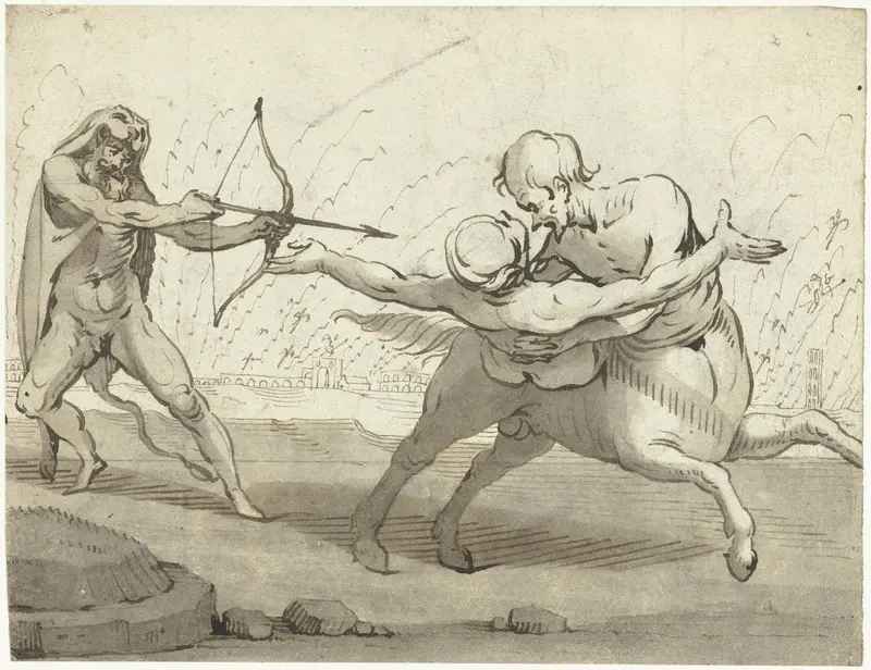 Hercules, Deianeira en de centaur Nessos Wall Art by Gerard ter Borch (I) - High-Resolution Digital Print