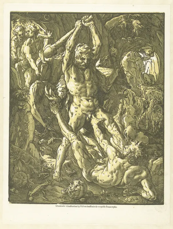 Hercules en Cacus Wall Art by Willem Janszoon Blaeu - High-Resolution Digital Print