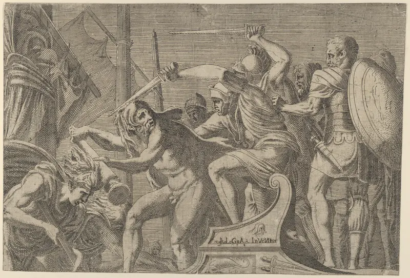Hercules Fighting Aboard The Argonauts' Ship Wall Art by Léon Davent - High-Resolution Digital Print