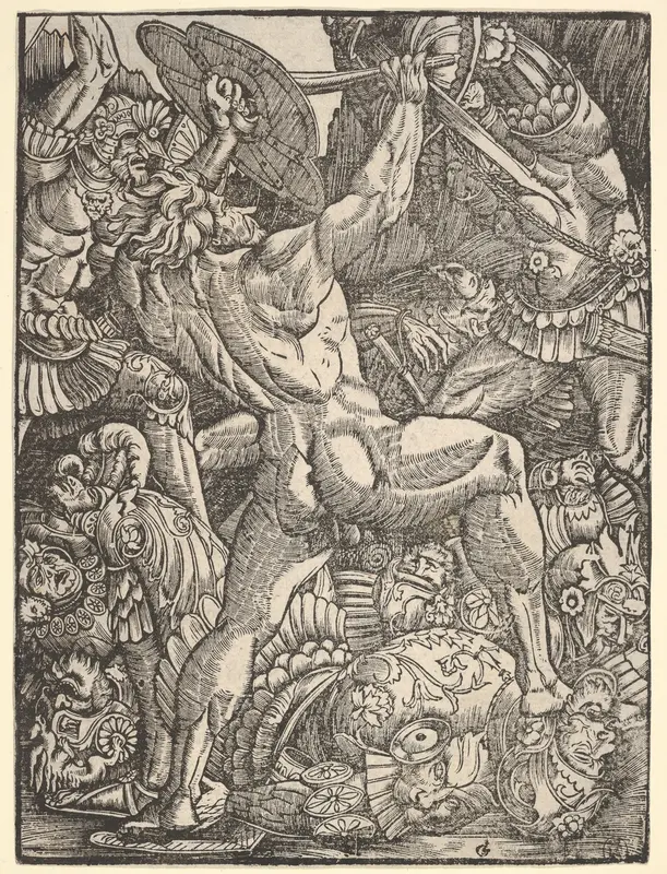 Hercules Fighting the Sons of Proteus Wall Art by Gabriel Salmon - High-Resolution Digital Print