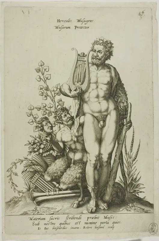 Hercules, plate 16 from Parnassus Biceps Wall Art by Robert Boissard - High-Resolution Digital Print
