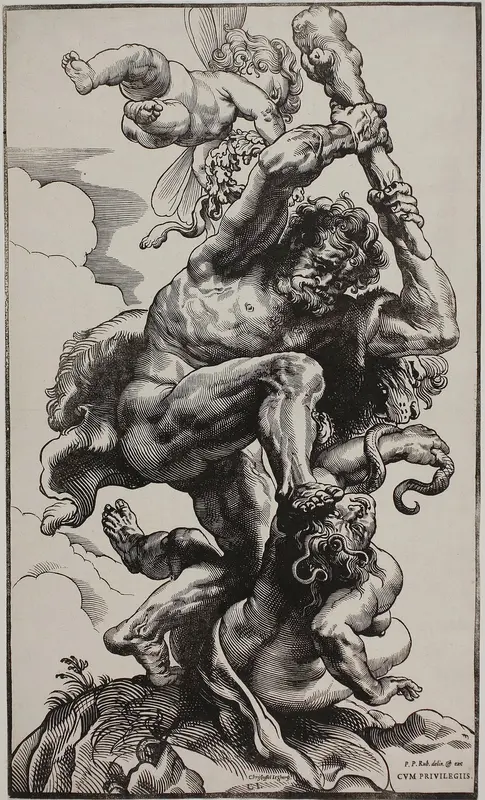 Hercules Slaying Envy Wall Art by Christoffel Jegher - High-Resolution Digital Print