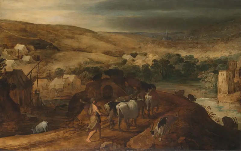 Hercules Steals the Oxen of Geryon Wall Art by Joos de Momper (II) - High-Resolution Digital Print