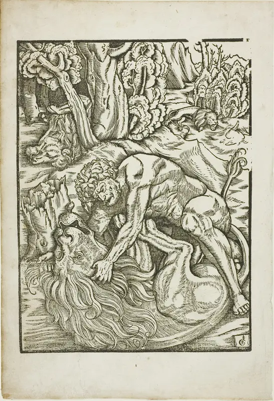 Hercules Strangling the Nemean Lion, from the Labors of Hercules Wall Art by Gabriel Salmon - High-Resolution Digital Print