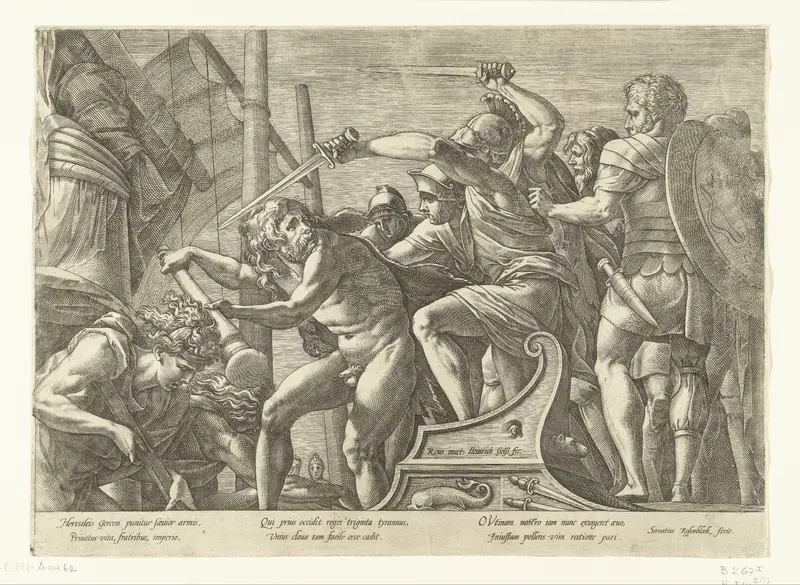 Hercules vecht met Geryoneus (?) Wall Art by Unknown - High-Resolution Digital Print