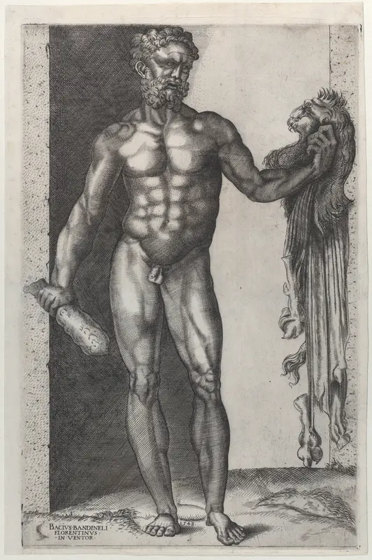 Hercules with his Club and Lion Skin Wall Art by Anonymous, 16th century - High-Resolution Digital Print