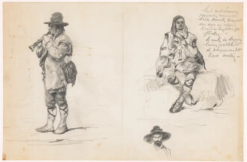 Herder met schalmei Wall Art by Unknown - High-Resolution Digital Print