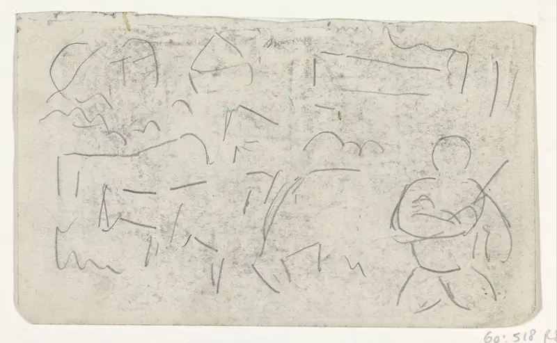 Herder met zijn vee bij een boerderij Wall Art by Leo Gestel - High-Resolution Digital Print
