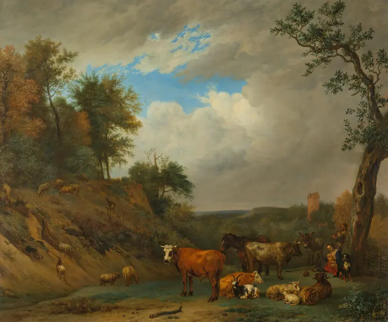 Herdsmen with their cattle Wall Art by Unknown - High-Resolution Digital Print