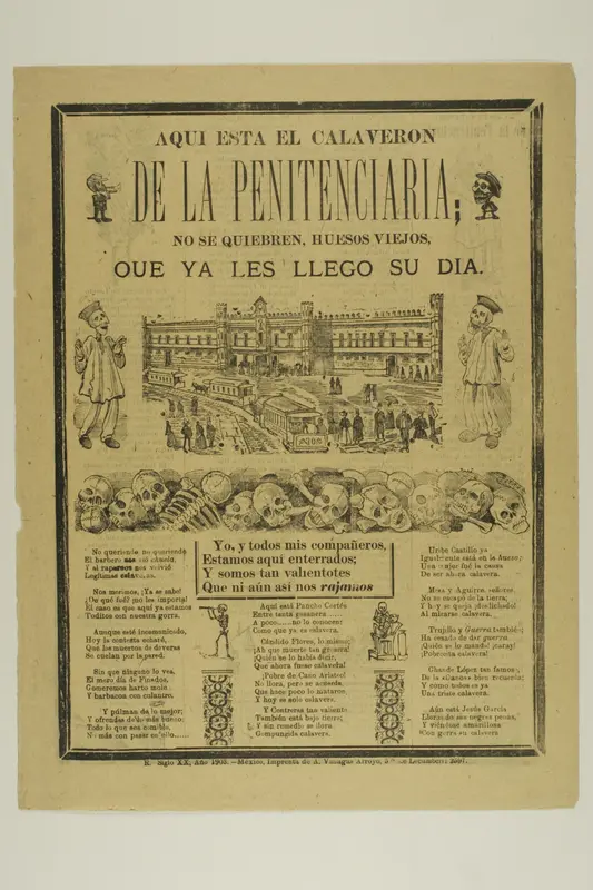 Here is the Calaveron of the Penitentiary. Don't break, old bones, for your day has just arrived Wall Art by José Guadalupe Posada - High-Resolution Digital Print