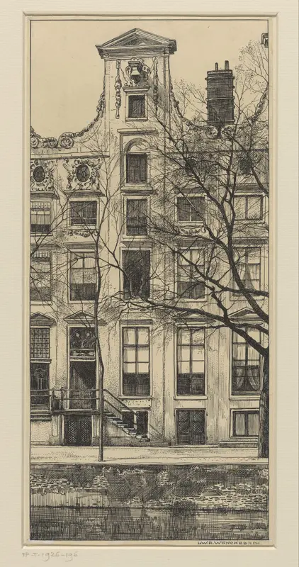 Herenhuis op een der grachten in Amsterdam Wall Art by Willem Wenckebach - High-Resolution Digital Print