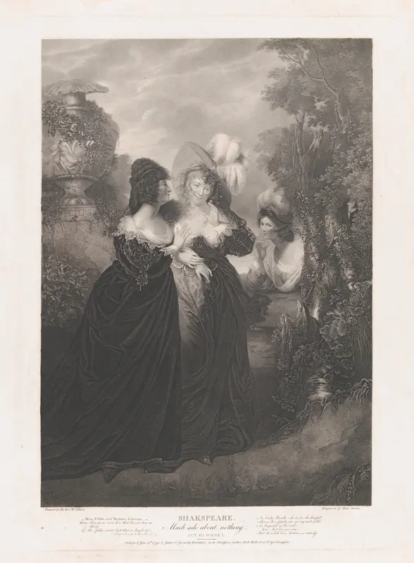 Hero, Ursula and Beatrice (Shakespeare, Much Ado About Nothing, Act 3, Scene 1) Wall Art by Peter Simon - High-Resolution Digital Print