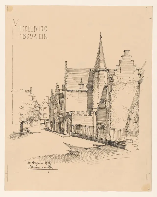 Het Abdijplein te Middelburg Wall Art by Willem Kromhout - High-Resolution Digital Print