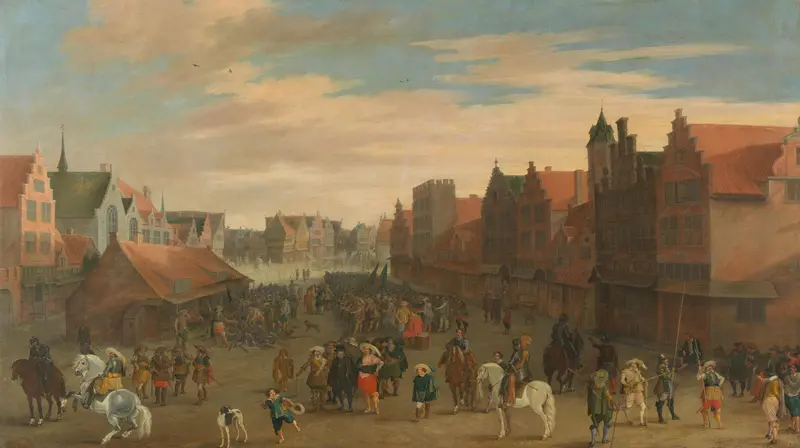 Het afdanken van de waardgelders door prins Maurits Wall Art by Unknown - High-Resolution Digital Print