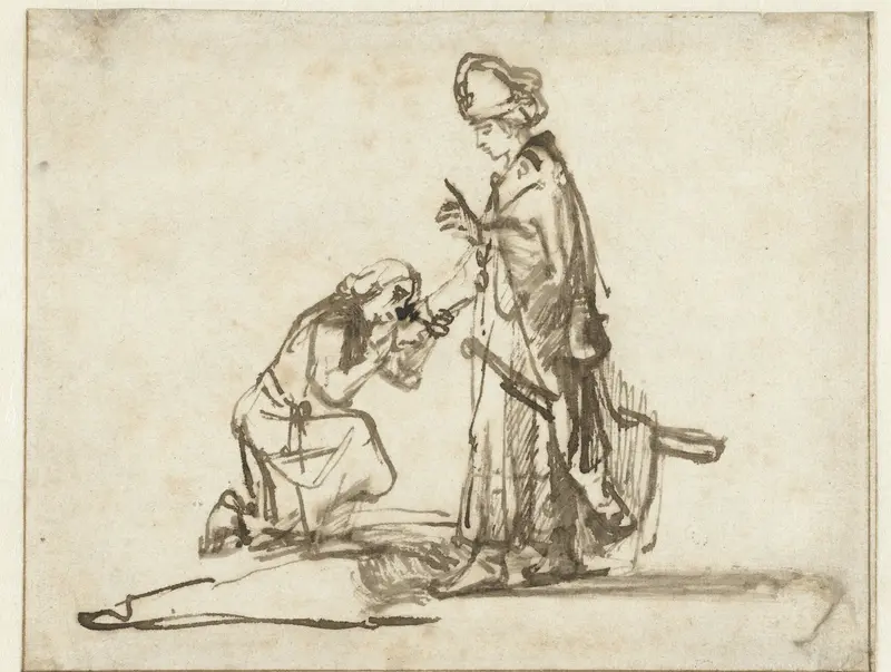 Het afscheid van David en Jonathan Wall Art by Unknown - High-Resolution Digital Print
