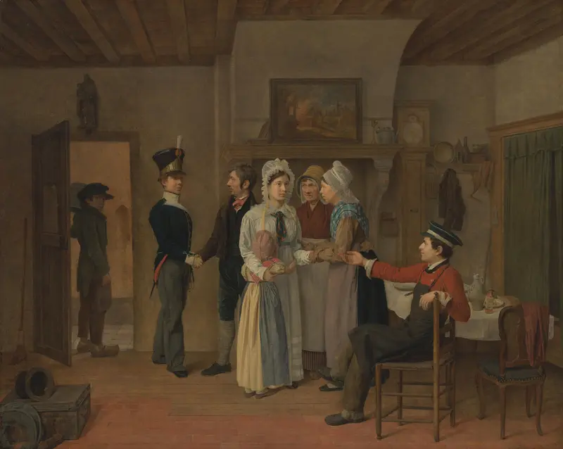 Het afscheid van de soldaat Wall Art by Charles van Beveren - High-Resolution Digital Print