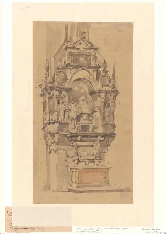 Het Allerheiligenaltaar in de kathedraal van Trier Wall Art by Johannes Bosboom - High-Resolution Digital Print