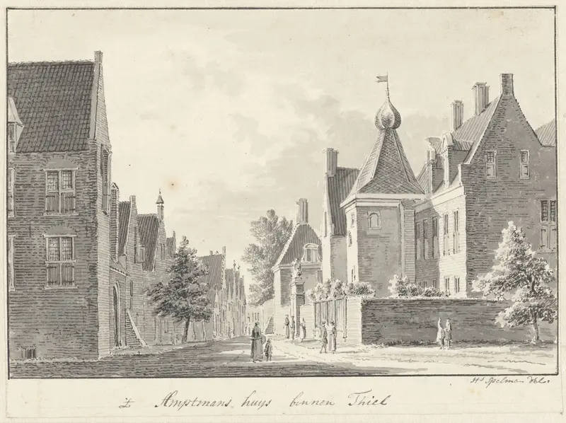 Het Ambtmanshuis te Tiel Wall Art by Hendrik Spilman - High-Resolution Digital Print
