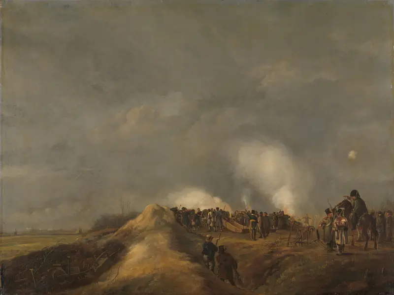 Het beschieten van Naarden, april 1814 Wall Art by Pieter Gerardus van Os - High-Resolution Digital Print
