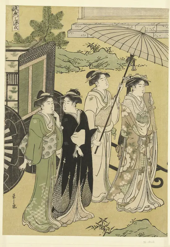 Het bezoek Wall Art by Izumiya Ichibei (Kansendo) - High-Resolution Digital Print