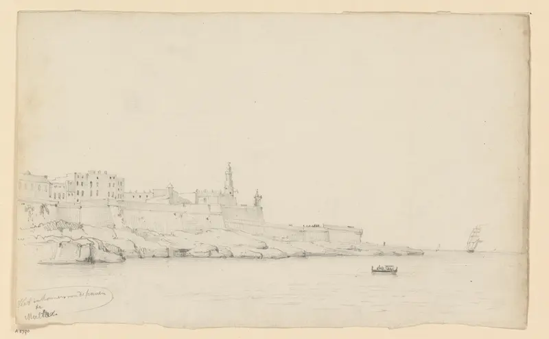 Het binnenvaren van de haven van Malta Wall Art by Willem Anthonie van Deventer - High-Resolution Digital Print