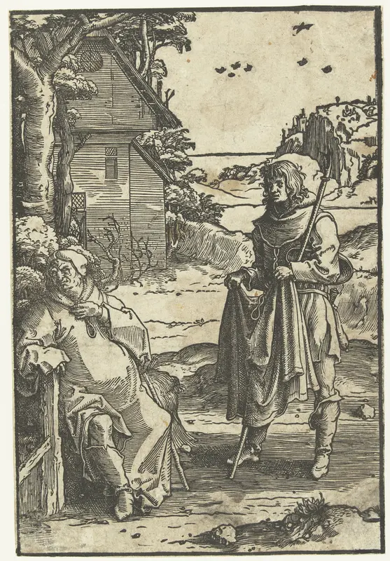Het bloederige kleed van Jozef aan Jacob getoond Wall Art by Lucas van Leyden - High-Resolution Digital Print