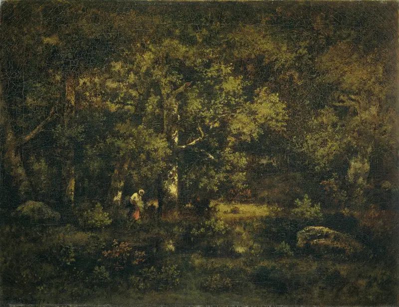 Het bos van Fontainebleau Wall Art by Narcisse Virgile Diaz de la Peña - High-Resolution Digital Print