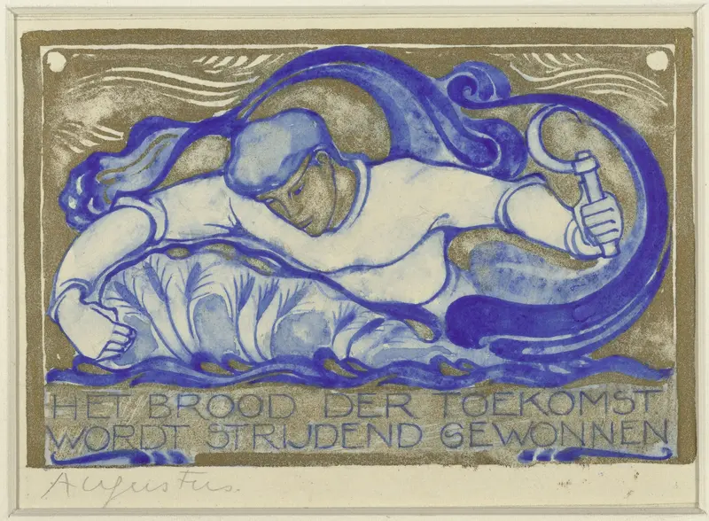 Het brood der toekomst wordt strijdend gewonnen, augustus Wall Art by Willem Arondéus - High-Resolution Digital Print