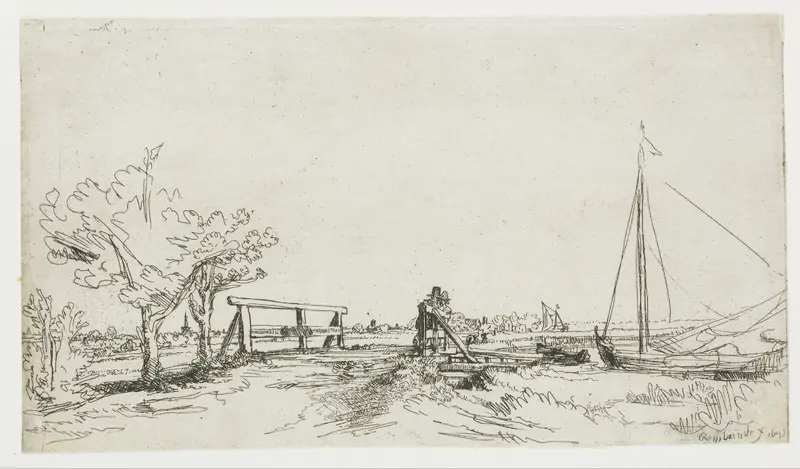 Het bruggetje van Six Wall Art by Unknown - High-Resolution Digital Print