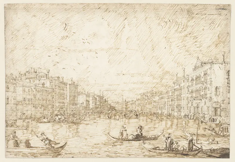 Het Canal Grande te Venetië Wall Art by Canaletto - High-Resolution Digital Print
