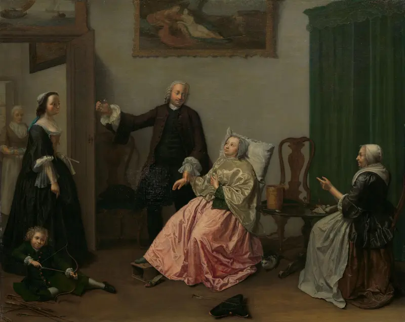 Het doktersbezoek Wall Art by Elisabeth Geertruida Wassenbergh - High-Resolution Digital Print