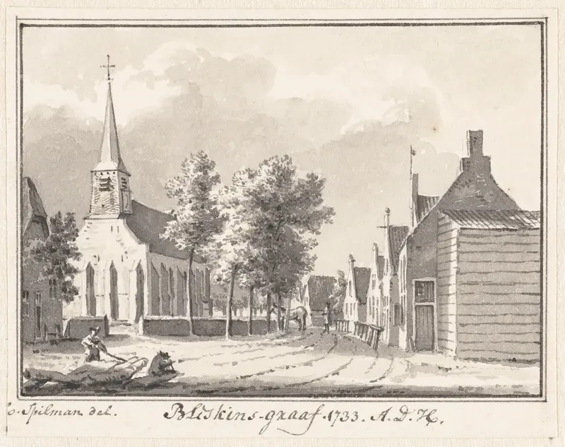 Het dorp Bleskensgraaf Wall Art by Hendrik Spilman - High-Resolution Digital Print