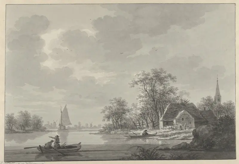 Het dorp Capelle aan de IJssel Wall Art by Nicolaas Wicart - High-Resolution Digital Print
