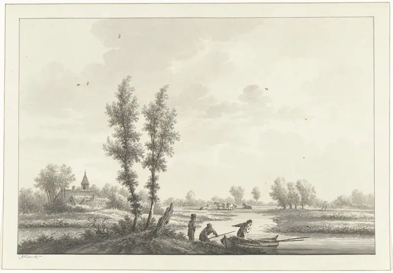 Het dorp de Meern Wall Art by Nicolaas Wicart - High-Resolution Digital Print