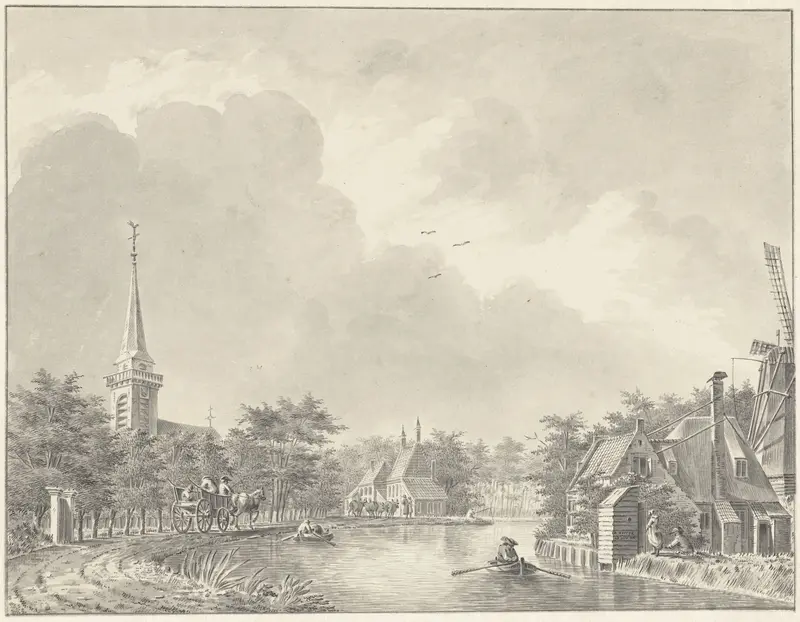 Het dorp Harmelen aan de Leidse Vaart buiten Utrecht Wall Art by Dirk Verrijk - High-Resolution Digital Print