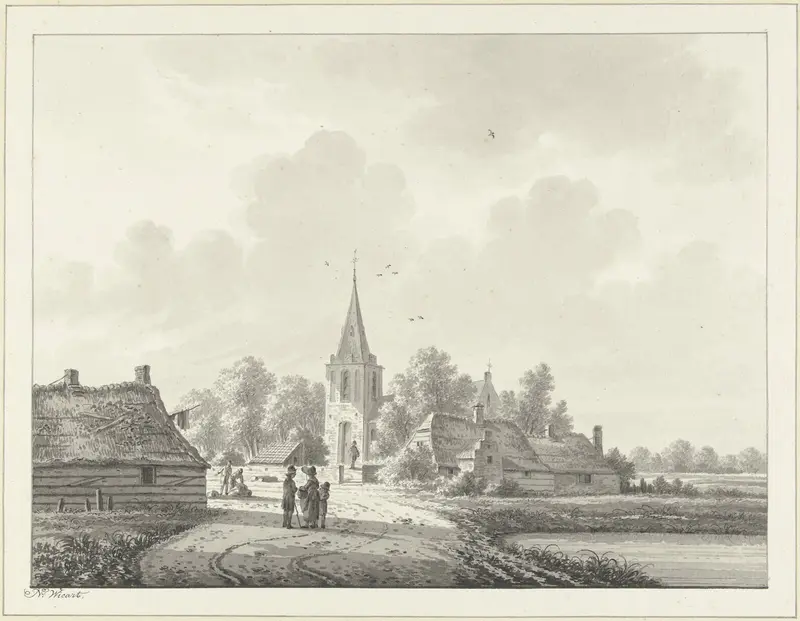 Het dorp Hoevelaken Wall Art by Nicolaas Wicart - High-Resolution Digital Print