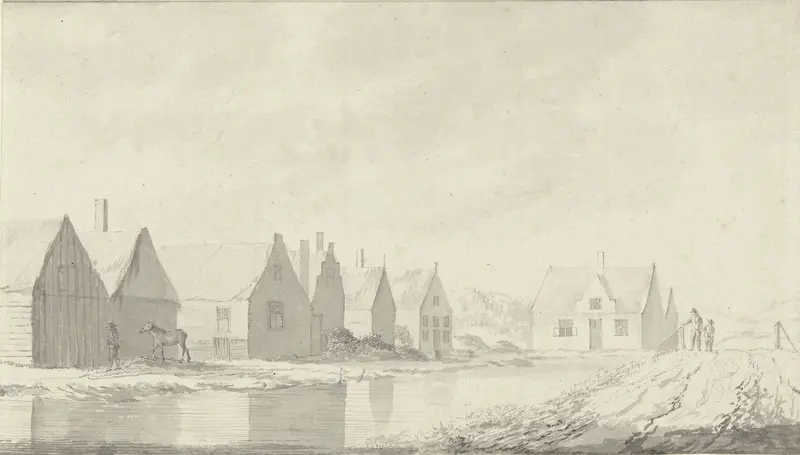 Het dorp Hondsbos bij Petten