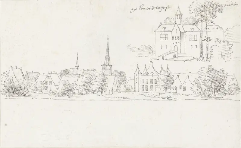 Het dorp IJsselmonde met rechtsboven het voormalige kasteel Wall Art by Cornelis Pronk - High-Resolution Digital Print