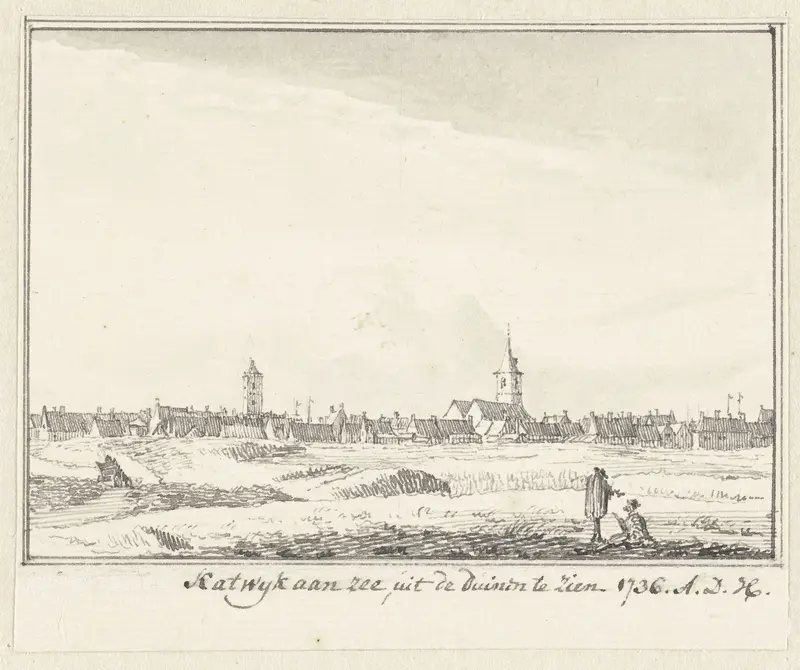 Het dorp Katwijk aan zee Wall Art by Hendrik Spilman - High-Resolution Digital Print