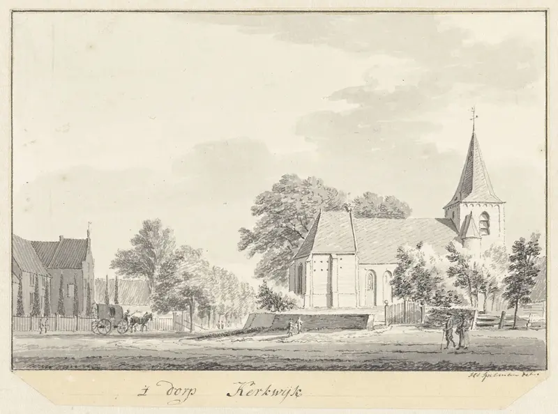 Het dorp Kerkwijk Wall Art by Hendrik Spilman - High-Resolution Digital Print