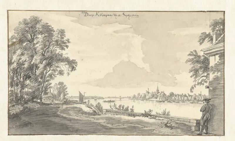 Het dorp Krimpen Wall Art by Jan de Beijer - High-Resolution Digital Print