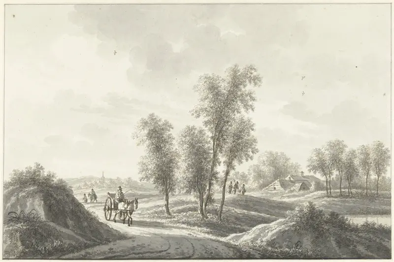 Het dorp Laren in het Gooi Wall Art by Nicolaas Wicart - High-Resolution Digital Print