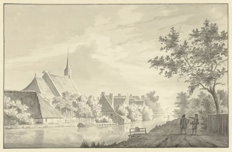Het dorp Molenaarsgraaf Wall Art by Theodorus Cornelis Schutter - High-Resolution Digital Print