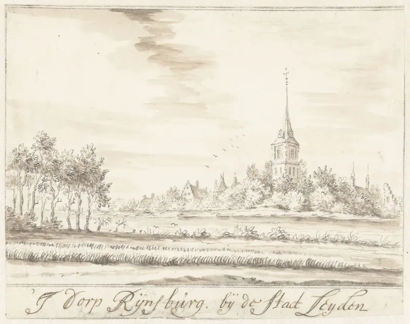 Het dorp Rijnsburg Wall Art by Jacobus Stellingwerff - High-Resolution Digital Print