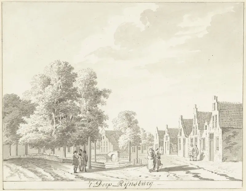 Het dorp Rijnsburg Wall Art by Hendrik Tavenier - High-Resolution Digital Print