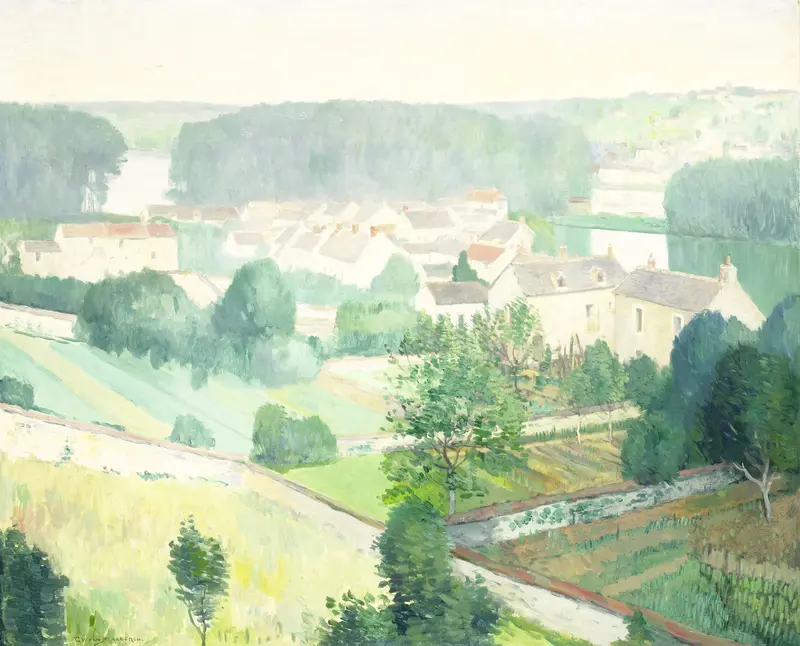 Het dorp Sannois, Frankrijk Wall Art by Gerrit van Blaaderen - High-Resolution Digital Print