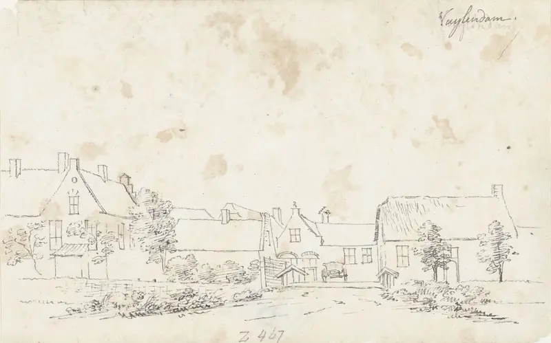 Het dorp Vuilendam bij Molenaarsgraaf in de Alblasserwaard Wall Art by Cornelis Pronk - High-Resolution Digital Print