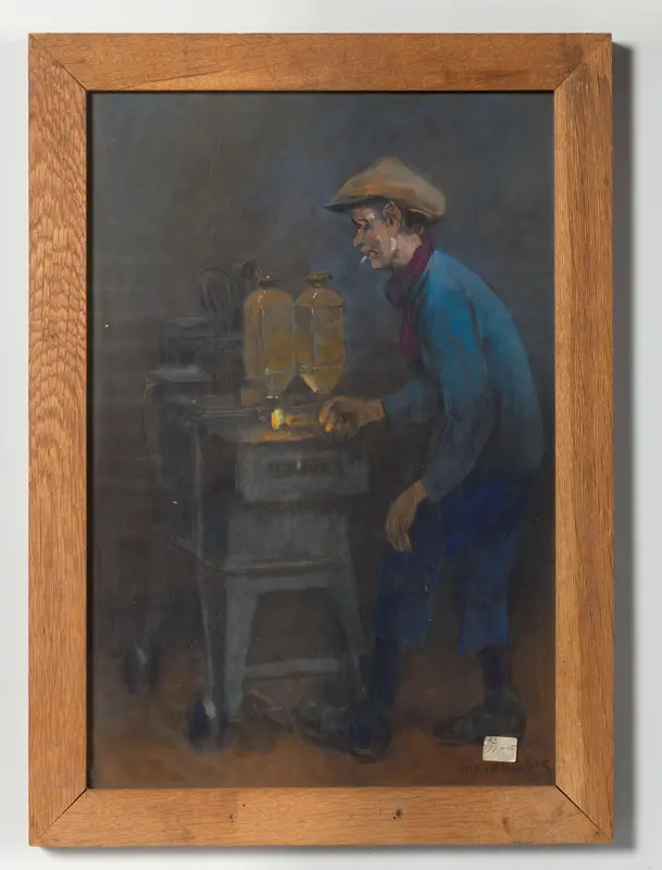 Het elektrisch gloeien van klinknagels Wall Art by Herman Heijenbrock - High-Resolution Digital Print