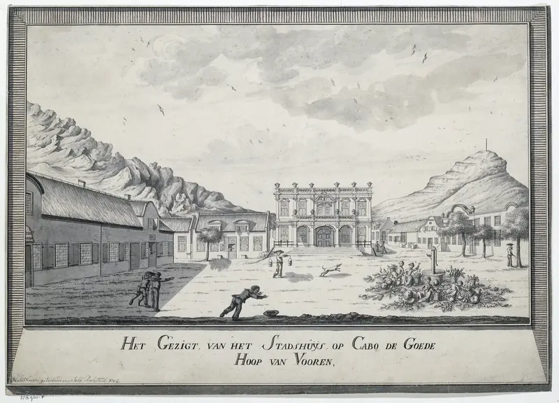 Het Gezigt van het Stadhuys op Cabo de Goede Hoop van Vooren Wall Art by Unknown - High-Resolution Digital Print
