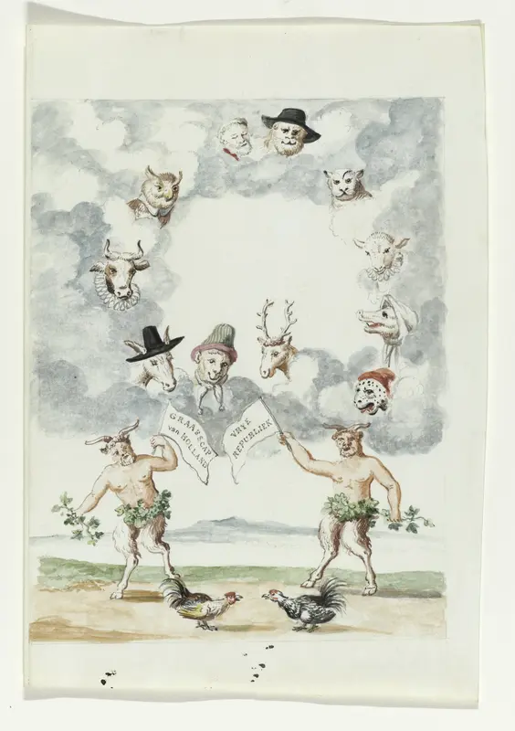 Het graafschap van Holland versus Vrije Republiek Wall Art by anonymous - High-Resolution Digital Print